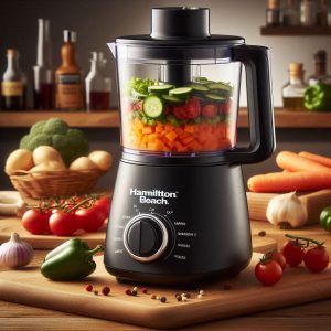 Hamilton Beach electric vegetable chopper and mini food processor, 3-cup 350W black model 72850 for dicing, mincing, and puree