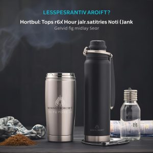 16.9oz Stainless Steel Insulated Vacuum Flask Set with Lid – Travel Mug for Hot and Cold Drinks