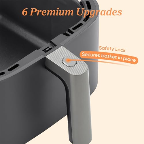 Cosori 9-in-1 TurboBlaze Air Fryer 6 Qt, Premium Ceramic Coating, 90°–450°F, Precise Heating for Even Results, Air Fry, Roast, Bake, Broil, Dry, Frozen, Proof, Reheat, Keep Warm, 120V, Dark Gray - Image 3