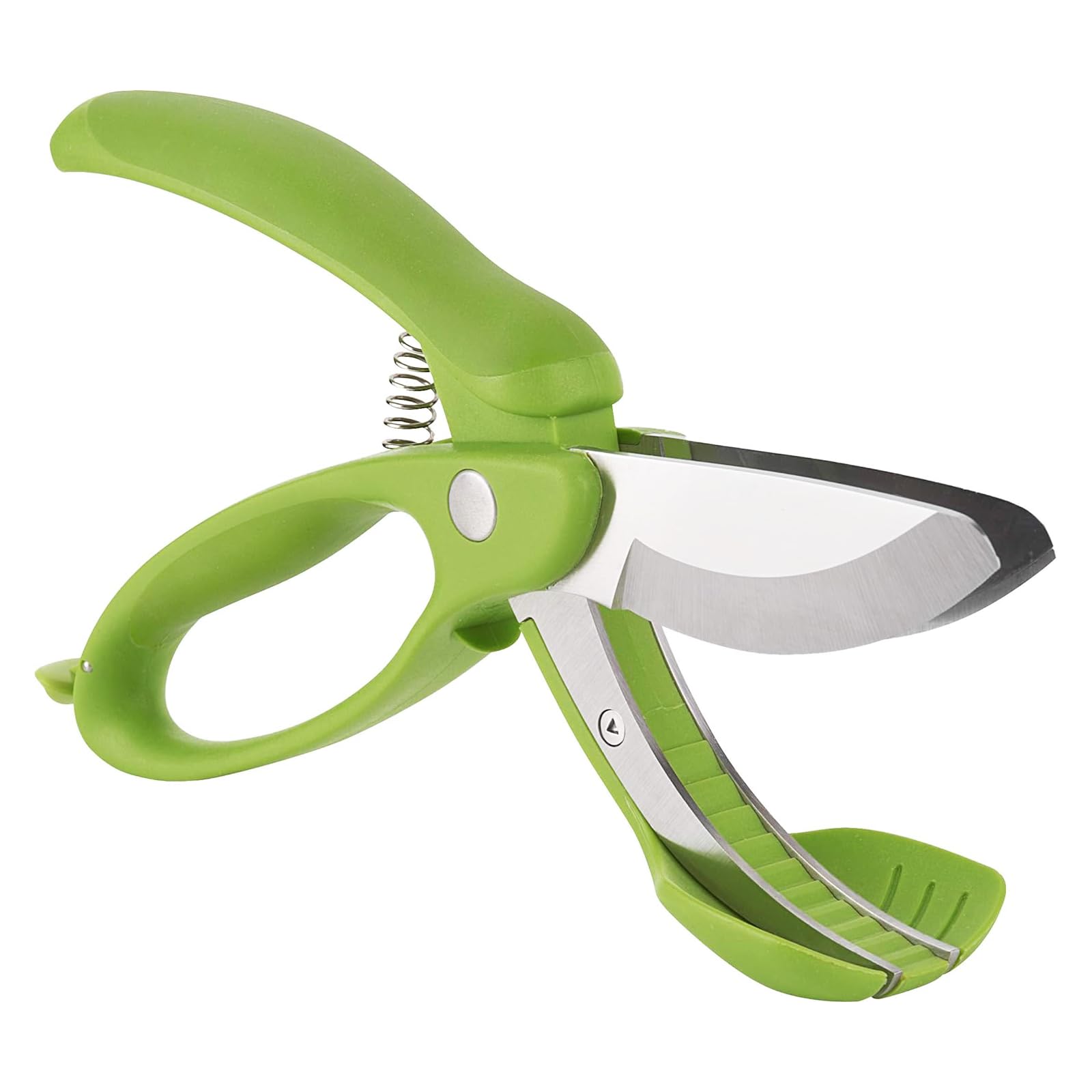 Trudeau Toss and Chop Salad Tongs, Stainless Steel - Multi-Function Salad Servers for Easy Tossing, Chopping, and Mixing - Durable and Ergonomic Design for Kitchen Use