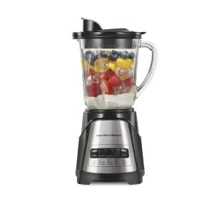 71k1RTjfAhL Hamilton Beach Power Elite Wave Action Blender For Smoothies, 40 Oz Glass Jar, 12 Functions Including Puree, Crush Ice, 700 Watts - Black (58148A)