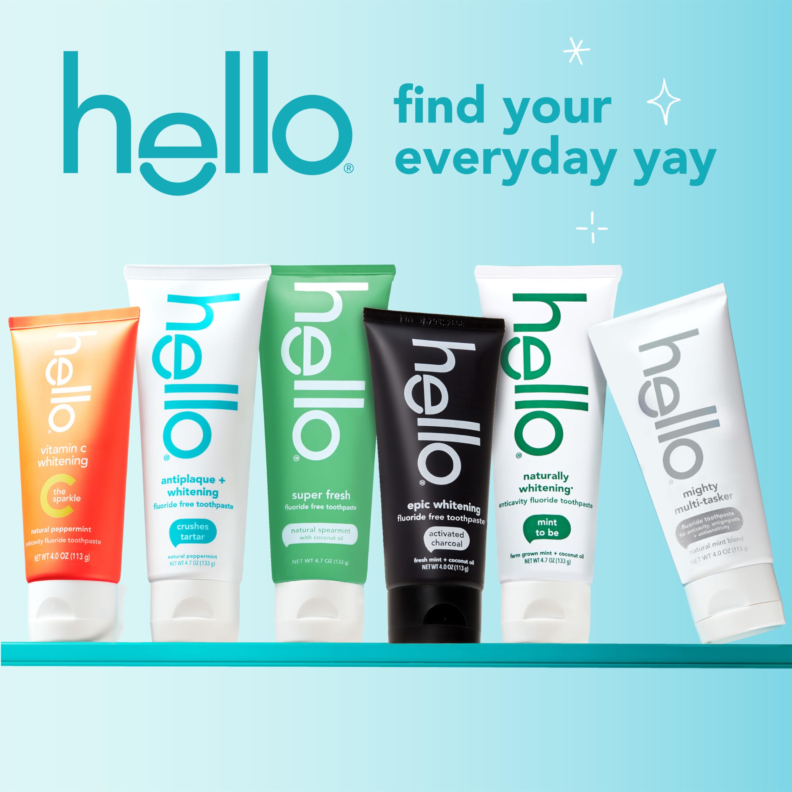 hello Epic Whitening Charcoal Fluoride Free Toothpaste, Activated Charcoal Toothpaste with Coconut Oil, Whitens Teeth Naturally, SLS Free, Fresh Mint, 4.0 Oz Tube - Image 4