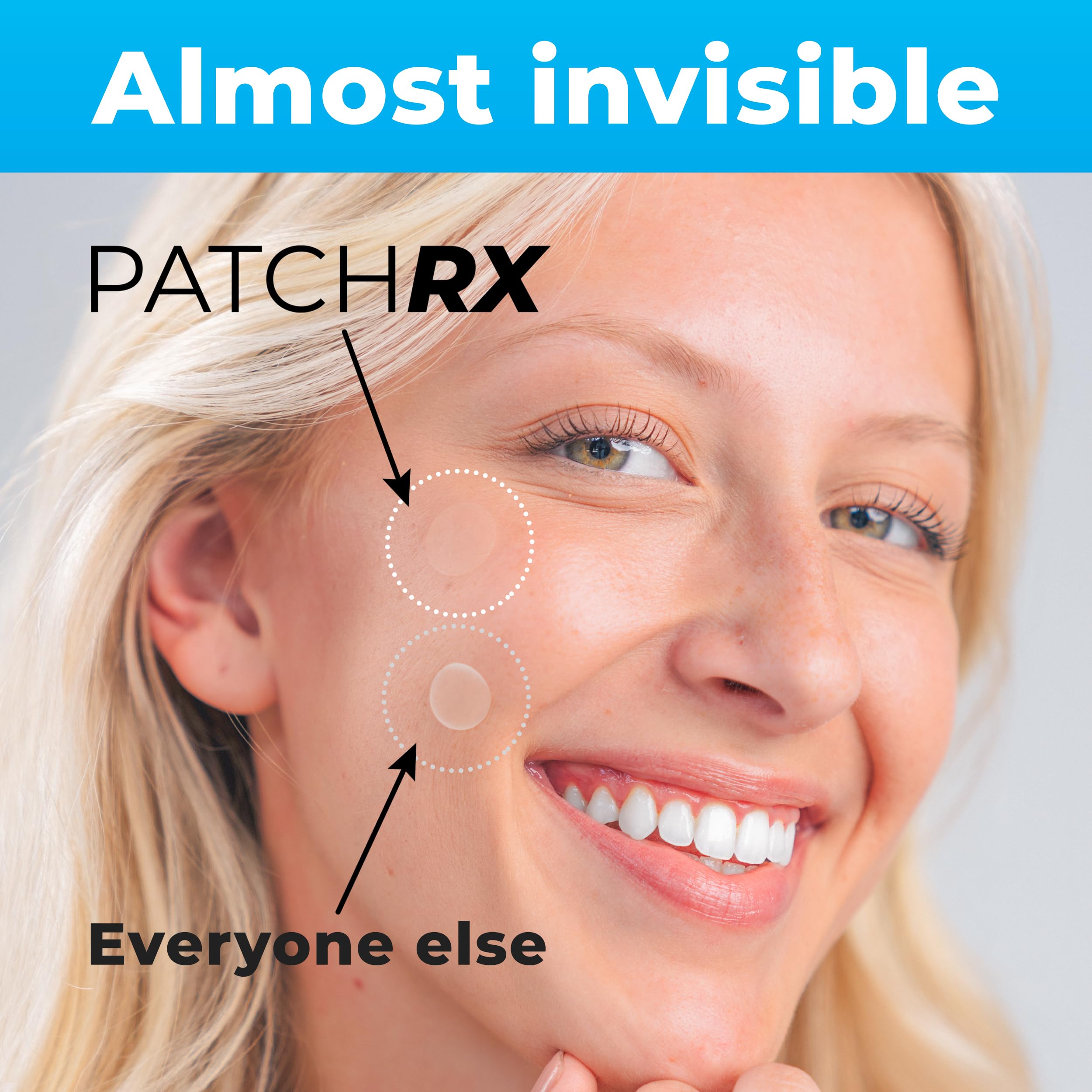 PatchRx Pimple Patches for Face (120 Patches), Hydrocolloid Acne Patches with Tea Tree Oil, Pimple Patch Pimple Stickers - Hydrocolloid Patch Acne Dots - Acne Pimple Patches For Face - Zit Patches - Image 8