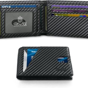 Zitahli Wallet for Men Slim 11 Credit Card Holder RFID Blocking Small Men's Wallet Bifold Minimalist Front Pocket With Mens Gifts Box