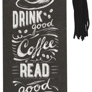 Coffee & Books Beaded Bookmark,1Pc