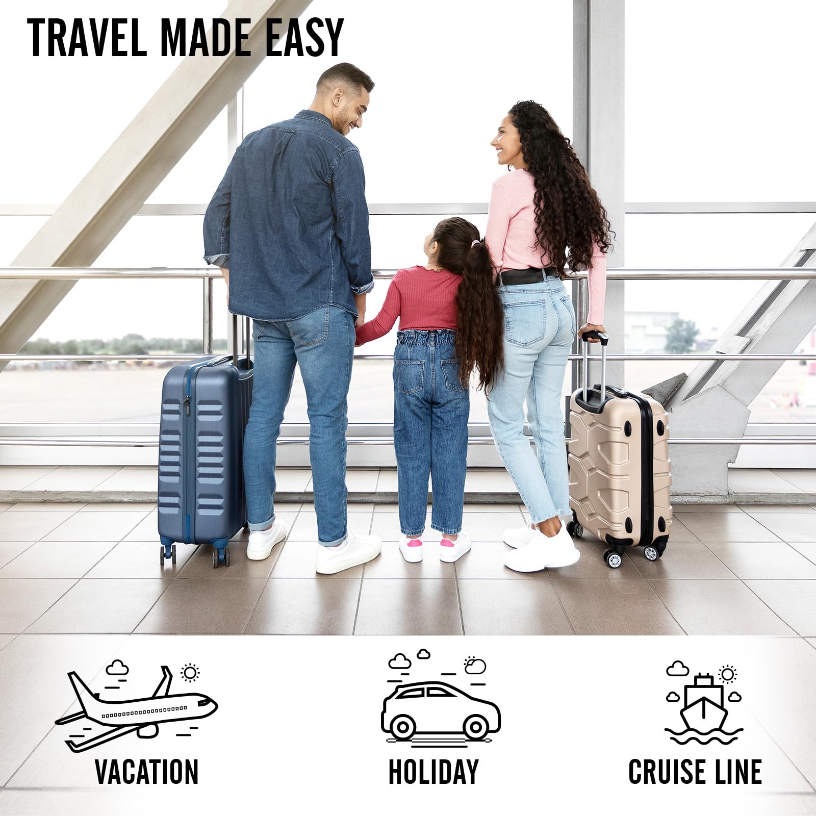 Veken 8 Set Packing Cubes, Gifts for Women Mom Her, Christmas Personalized Cruise Ship Travel Essentials Accessories for Beach Vacation, Suitcase Organizer Bags for Luggage with Hanging Toiletry Bag - Image 2