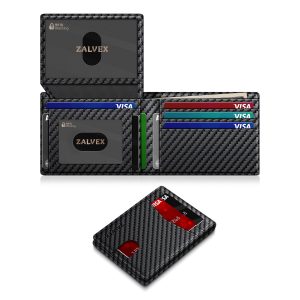 Wallet for Men Slim RFID Blocking Leather Credit Card Holder Wallet for 14 Cards, Bifold Minimalist Thin Wallet with 2 ID Windows & Cash Slot, Front Pockt Carteras Para Hombres, Birthday Gifts for Men