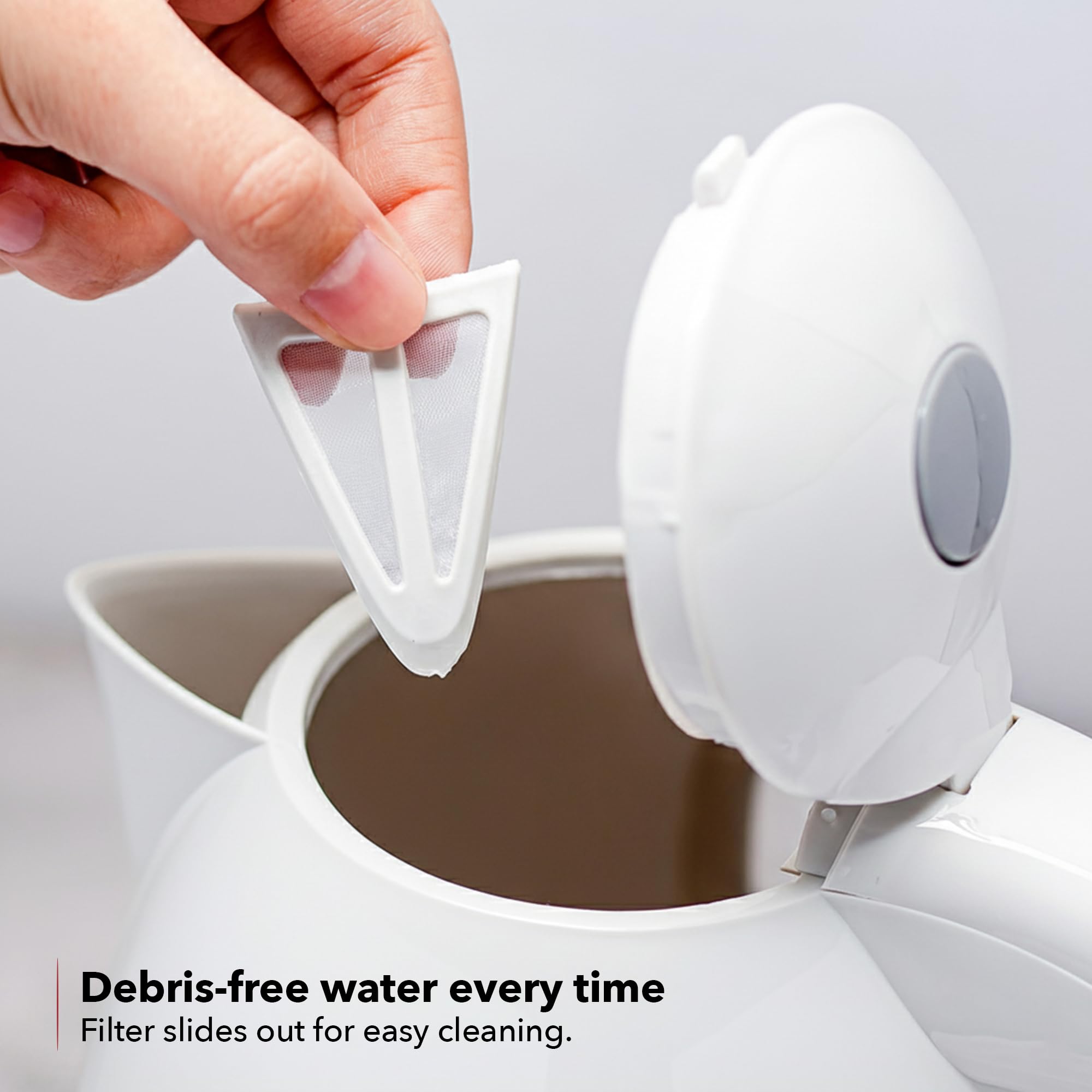 OVENTE Electric Kettle, 1.7L Fast Boiling Water Heater for Coffee or Tea, BPA Free with Water Level Gauge, Auto Shut-Off, Boil-Dry Protection, Indicator Light and Removable Filter, White KP72W - Image 6