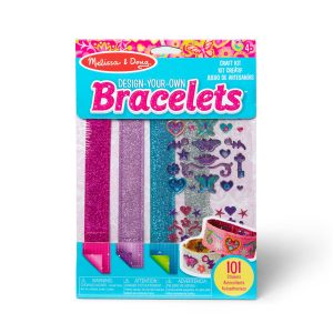 Melissa & Doug Design-Your-Own Bracelets with 100+ Sparkle Gem & Glitter Stickers, Kids Snap Bracelets, Stickers & Jewelry Crafts, Preschool Toys for Girls & Boys Ages 4+