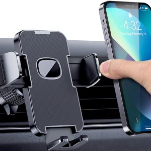 CINDRO Car Vent Phone Mount for Car [Military-Grade Hook Clip] Phone Stand for Car [Thick Cases Friendly] Air Vent Clip Cell Phone Holder for Smartphone, iPhone, Automobile Cradles Universal