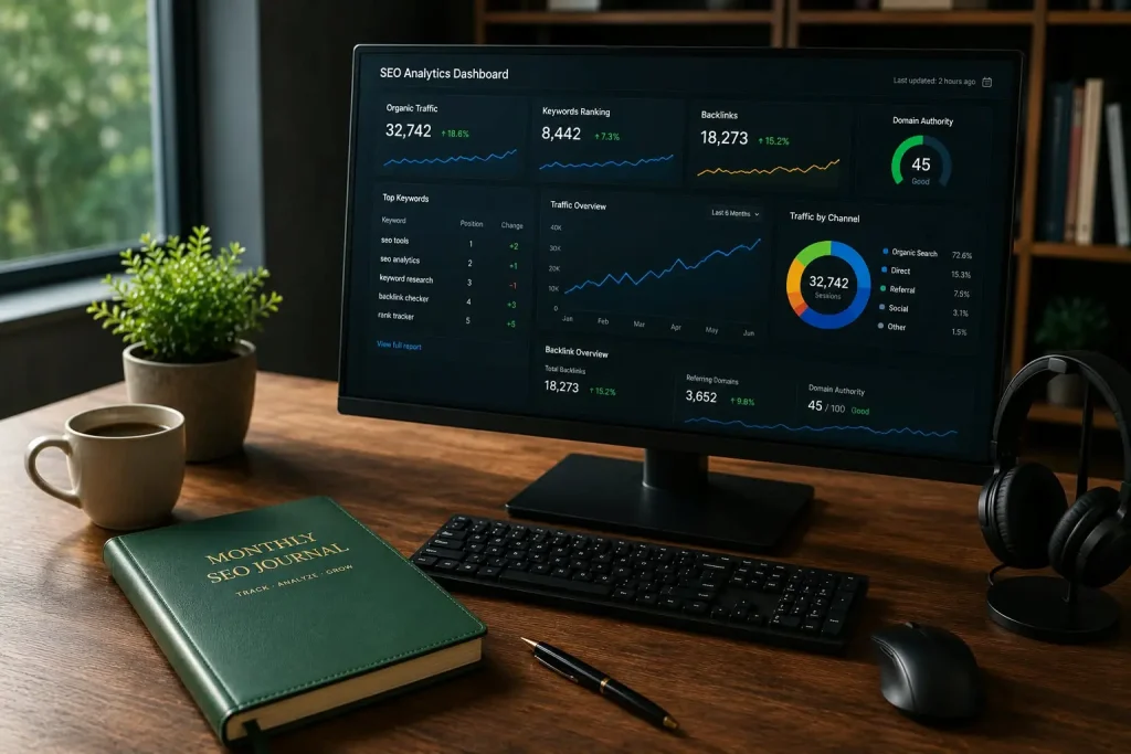 Beginner's guide to keyword research showing search terms and SEO strategy planning